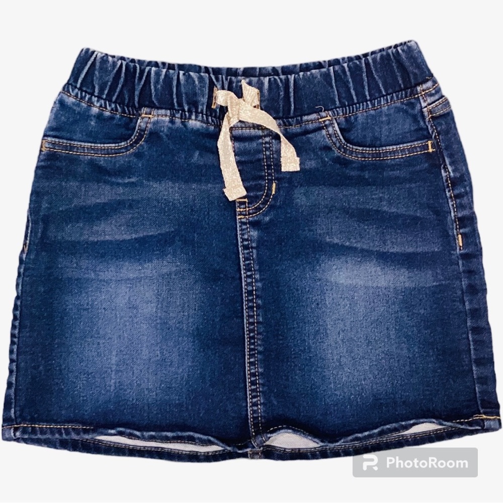 GAP Girls Dark Blue Denim Skirt with Drawstring
